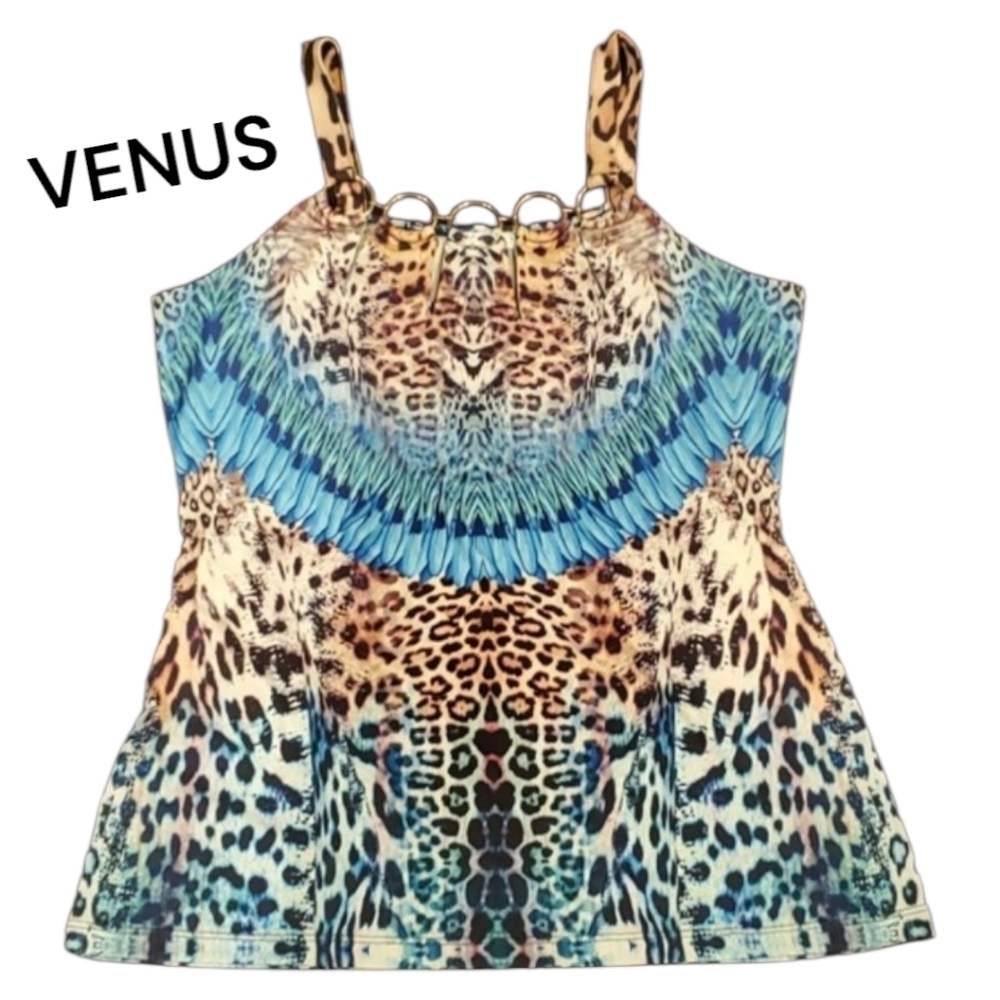 $12SALE! Venus Cheeta Ring Tank Top. Size Medium